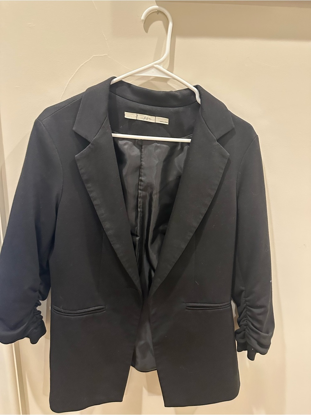 Women's Black Blazer Jacket - Classic Open Front